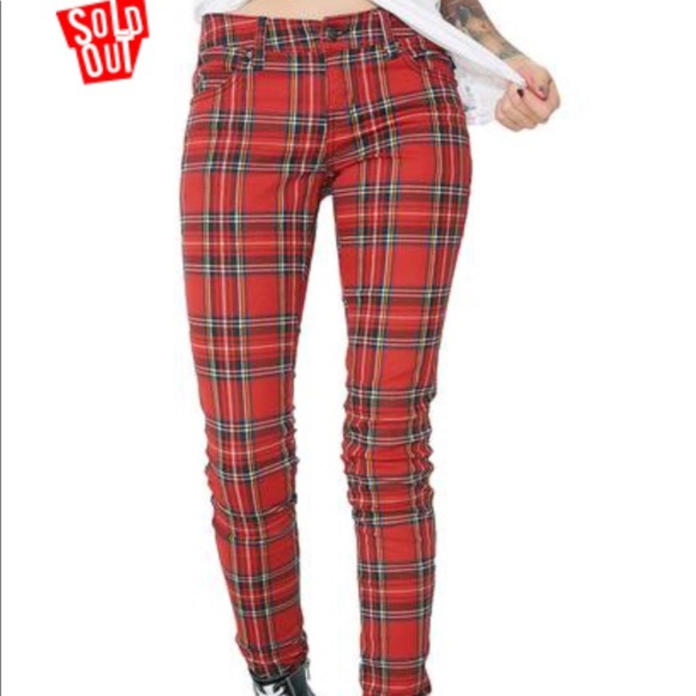 Tripp NYC plaid jeans
